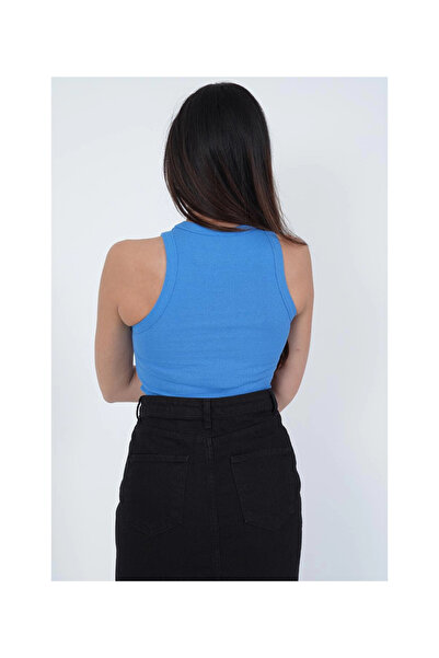 Cotton Mood 23254307 Camisole Crew Neck Piping Athlete BLUE