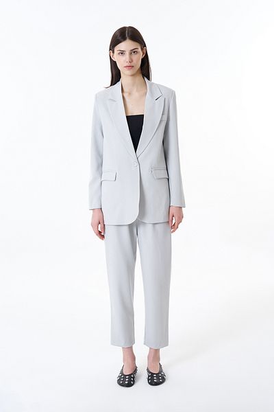 Quzu Jachetă blazer gri deschis