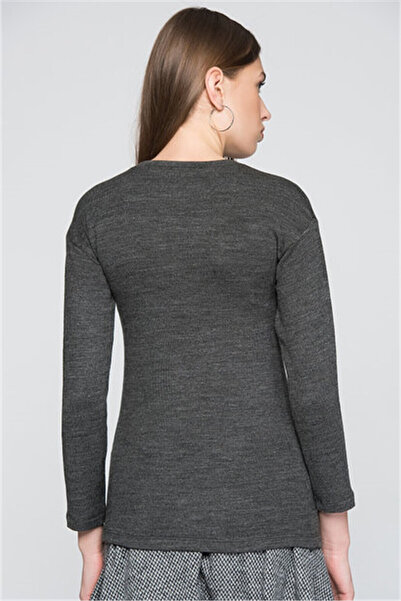 Cotton Mood 7517101 Acrylic Long Sleeve Blouse Fume