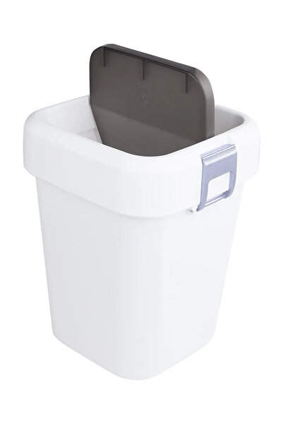Carpex Optima Covered Trash Can 8 Lt White