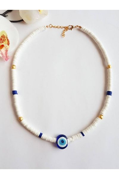 PETEK AKSESUAR Alaçatı Evil Eye Fimo Necklace