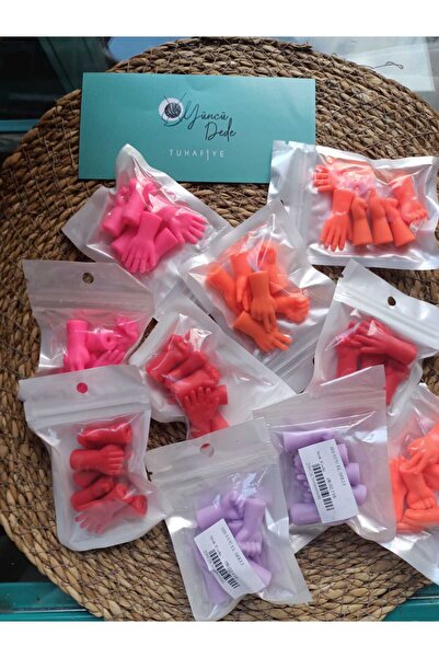 Yüncü Dede Şiş Ucu Koruyucu 6 Adet Silikon Koruyucu Aparat Şiş Batmasına Ilmek Kaçmasına Engel Olan Şiş Koruma