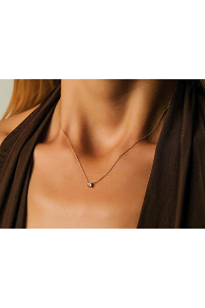 Safir Kuyumculuk 0.20 Ct. Minimal Pırlanta Kolye