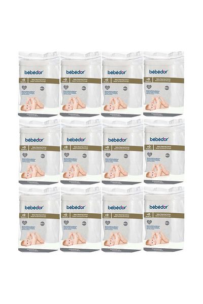Bebedor 60 Pack Baby Cleaning Cotton - 12 Pack