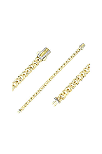 Ema Jewellery Altın 7 mm Kalemli Gurmet Bileklik