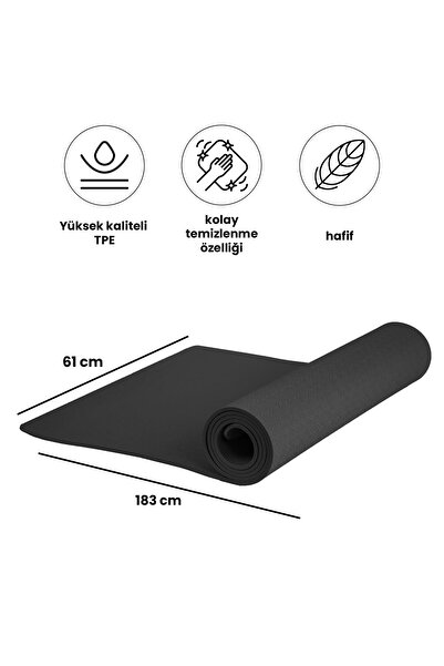 ASG Yumuşak ve Kaymaz Yüzeyli Yoga & Pilates Matı - 6mm Kalınlık, Hafif ve Taşınabilir Spor Matı