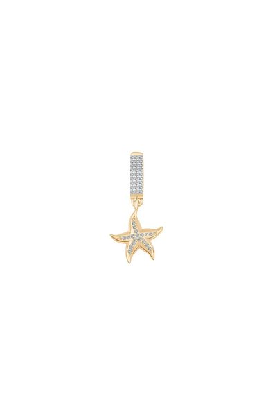 Ema Jewellery Gold Starfish Dangle 9mm Bracelet Charm