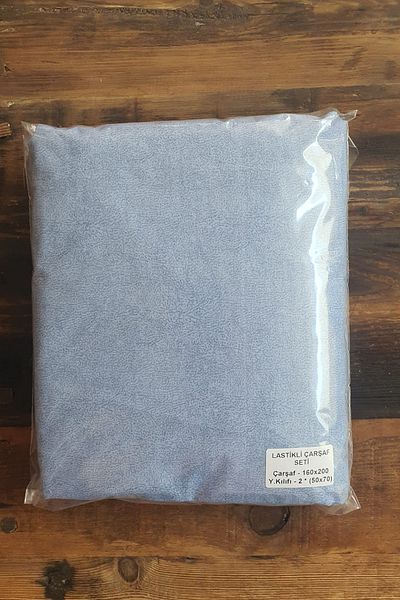 makiteks Maki Home Cotton Polycotton Effect Blue 160x200+2*(50x70) Σετ σεντόνια διπλά ελαστικά