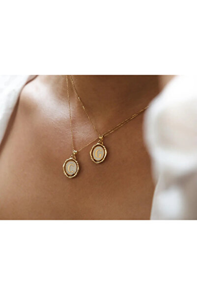 Safir Kuyumculuk Retro Tasarım Altın Harf Kolye - Kişiselleştirilebilir Gold ...