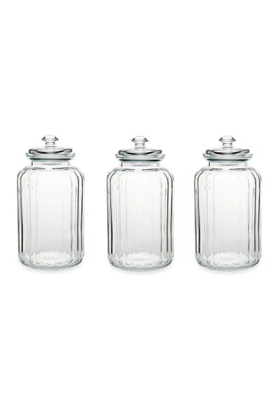 Paşabahçe 96394 Viva Glass Jar - Glass Storage Container 3 Pieces 1500cc Fma383661 193
