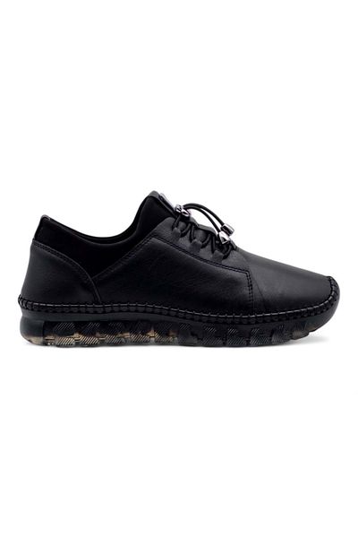 Voyager Z067 PANTOFI SPORT DE DAME DIN PIELE VERITABILĂ NEGRE