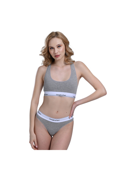 GIORGINA FERRI Likralı 6'lı Kutu Premium Günlük Kullanıma Uygun Yazılı  Slip Külot Diana