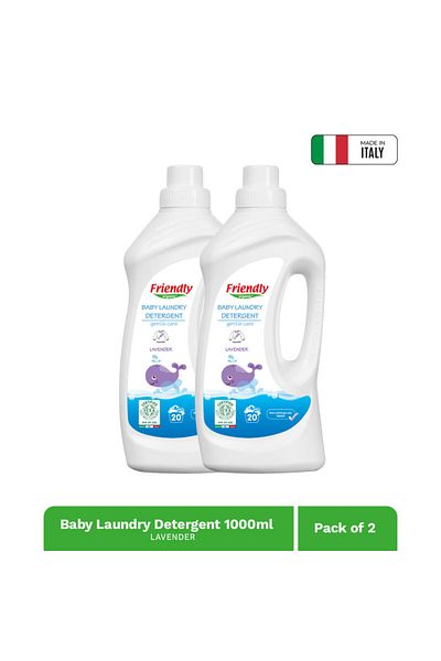 Friendly Organic Lavender Baby Laundry Detergent 1000ml,  Pack of 2
