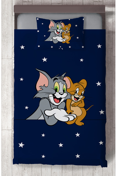 MASAL ODAM BABY AND KIDS ROOM Tom and Jery Patterned Bedspread