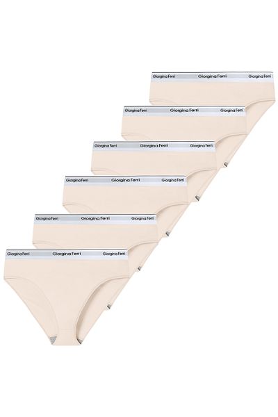 GIORGINA FERRI Premium Lycra Box of 6 - Daily Written Slip Panties Diana