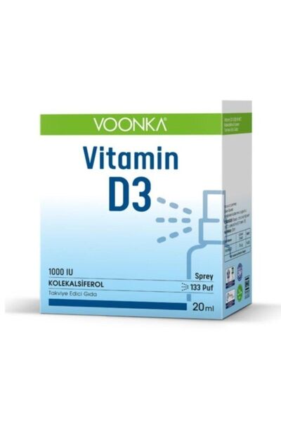 Voonka Vitamin D3 1000 IU Yetişkin Sprey 20 ml