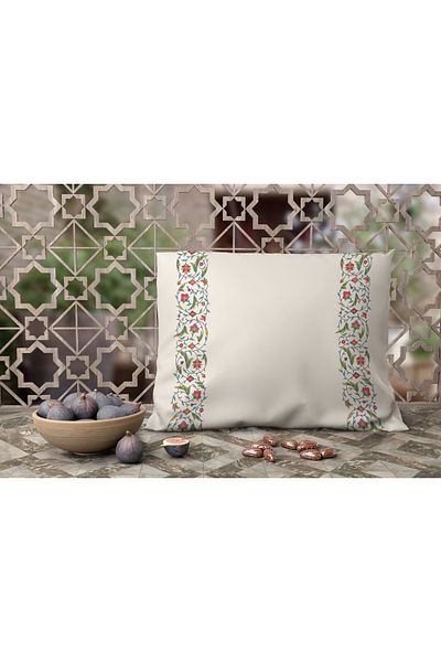 Filamente Ramadan Patterned Double Sided Digital Printed Throw Pillow Cover - Ramadan