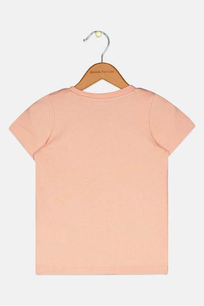 Puma Toddlers Girl Relaxed Fit Outdoor T-Shirt, Peach