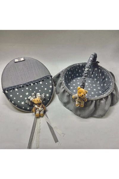Cansüs Σετ καλάθι με στολίδια 2 τεμαχίων Baby Shower