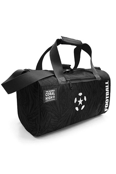 Coral High Black Football Patterned Sports Bag 27535
