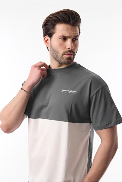 Madmext Smoked Printed Color Block Cotton Adjustable Waist Shorts Set 5952