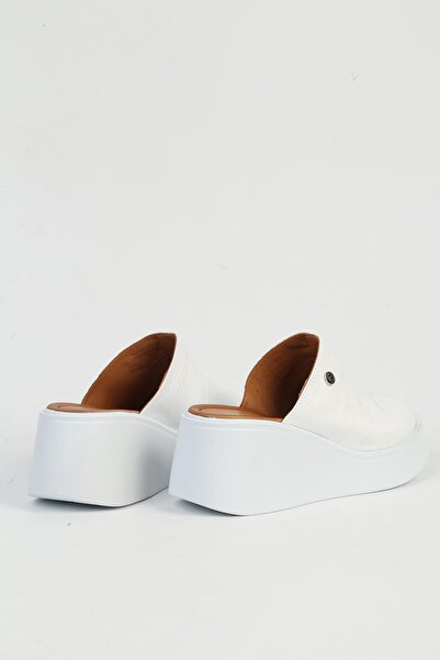 Pierre Cardin Genuine Leather White Women's Slippers Pc-54610