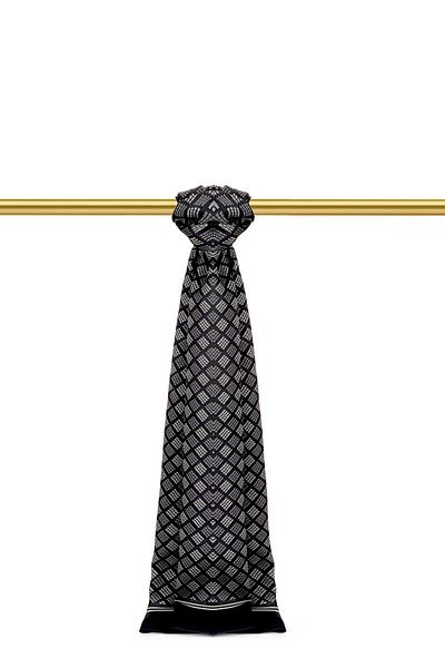 Bursa İpek Black Patterned Men's Silk Cashew