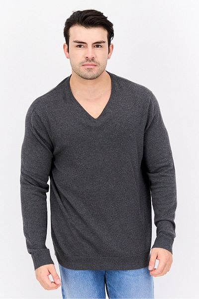 Alfani Men V-neck Textured Long Sleeves Sweatshirt, Grey