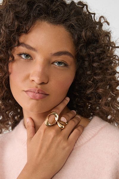 Stradivarius Set of 2 irregular rings