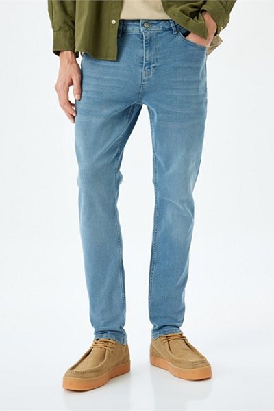 Koton Ανδρικό τζιν παντελόνι Micheal Skinny Light Indigo 5sam40045ıd