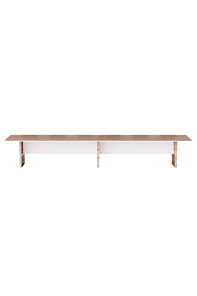 Mahmayi Zelda Conference Table Truffle Brown Davos Oak | Office Conference cum Meeting Table_480cm