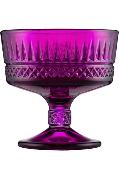 Paşabahçe 51749 Organic Painted Elysia in Color Ice Cream Bowl - Fuchsia - 245 Cc - 6 Pieces