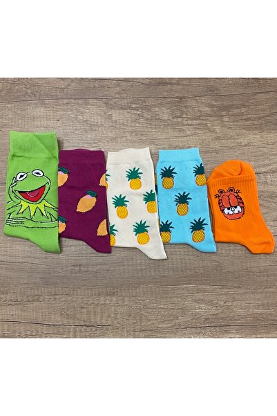 MAMAMİLA Winter Cute Colorful 5-Piece Socks