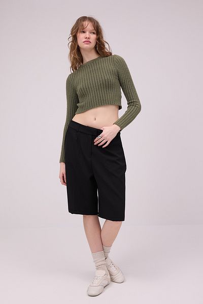 Addax Soft Textured Crew Neck Sweater K3378-B4