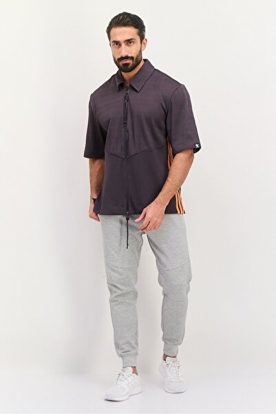 adidas Men Sportswear Fit Short Sleeves Outdoor Polo, Charcoal