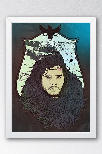 Saturn Game of Thrones Jon Snow Pictură înrămare - Poster din seria Game of Thrones