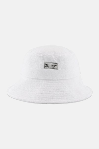 Hurley Women Brand Logo Luna Bucket Hat, White