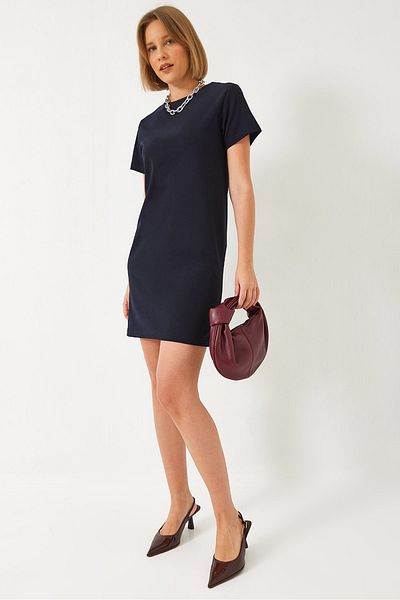 Bianco Lucci Damen-Freizeitkleid mit Rundhalsausschnitt 70213 60271010