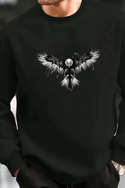 Wish BF KARTAL BASKILI UNİSEX BİSİKLET YAKA SWEATSHİRT