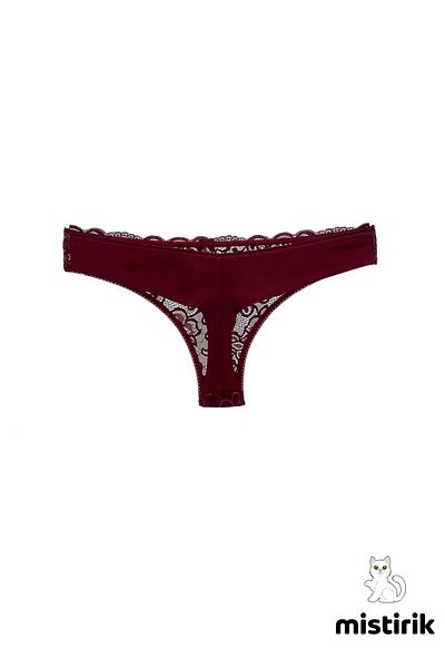 MİSTİRİK Chiloți sport model Masara de culoare burgundă, cu model și elastic