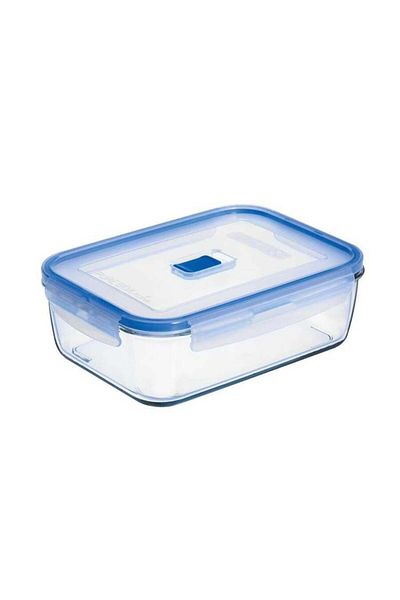 Luminarc Blue Pure Box Active 1970Cc Rectangular Glass Storage Container Home Kitchen Tool Utensil 1 Piece
