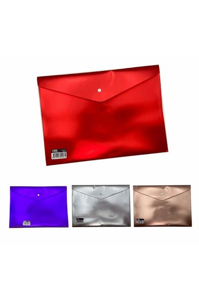 Glanart High Micron A4 Size Snap Fastener Envelope - Metallic 2 Pieces
