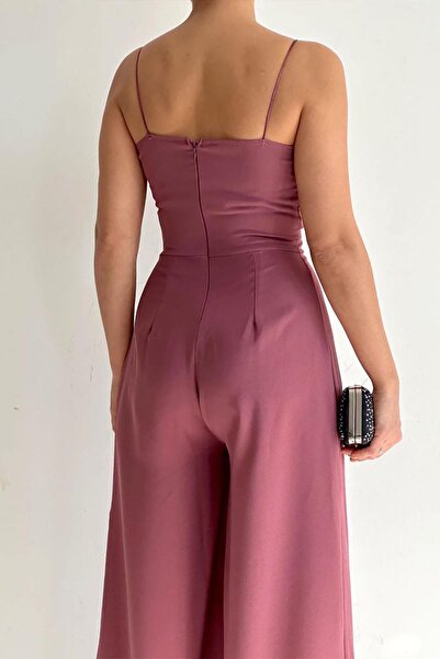 Deafox Dusty Rose Dvouřadý límec importovaný z krepové látky