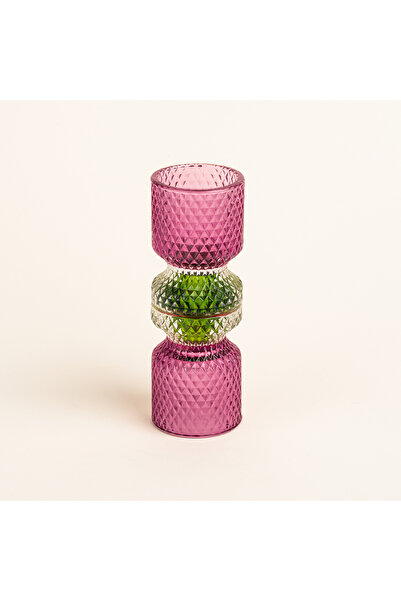 Zsa Zsa Zsu Nanjıng Cam Dekoratif Obje 6x6x17 Cm Yeşil-fuşya