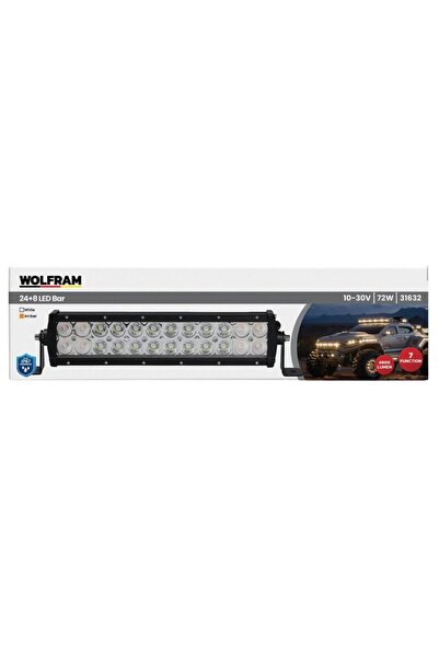 WOLFRAM Led Bar Beyaz+Turuncu 7 Fonksiyonlu 32 Cm