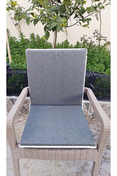 Mandaş 4Pcs Commander Backrest Chair Cushion, Extra Thick (Thickness 5cm)-Khaki