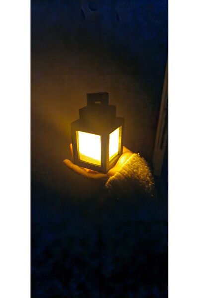 SAHAA Minecraf Sarı Pilli Fener Lamba 3d Pla