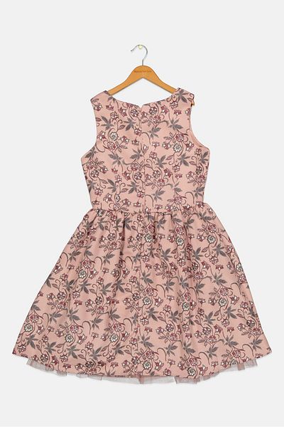 Cool Club Kids Girl Floral Print Dress, Old Rose