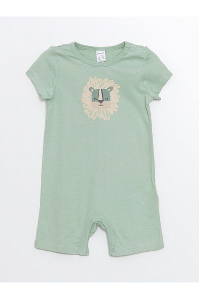 LC Waikiki Crew Neck Printed Combed Cotton Jumpsuit Set of 2