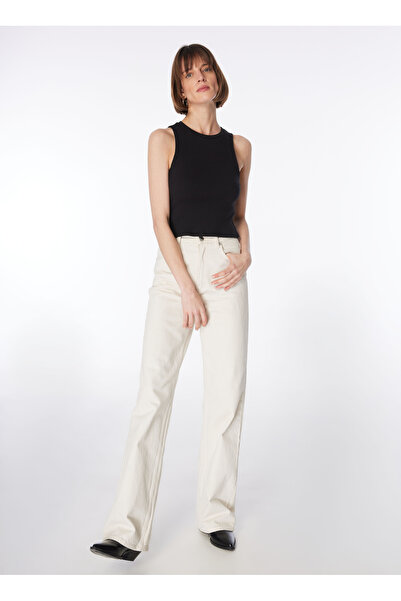 Fabrika Siyah Kadın Bisiklet Yaka Crop Atlet K-BERN